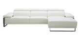 J&M Furniture Fleurier Right Hand Facing Chaise Sectional in White image