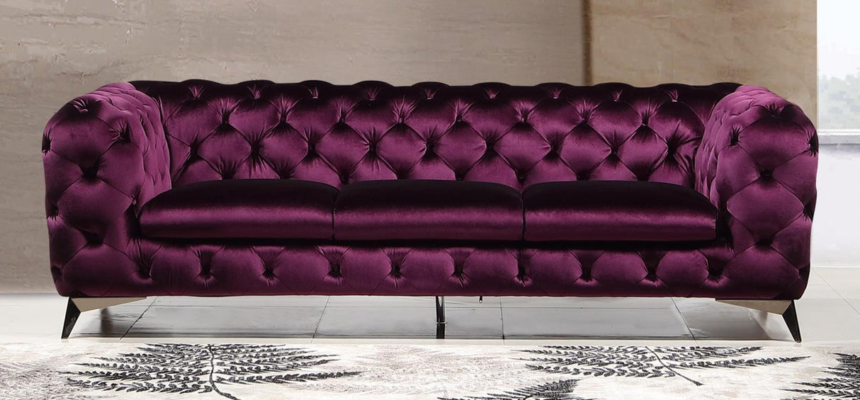 J&M Furniture Glitz Sofa in Purple