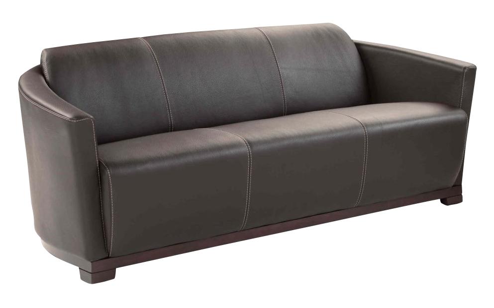 J&M Furniture Italian Leather Hotel Sofa in Chocolate Brown