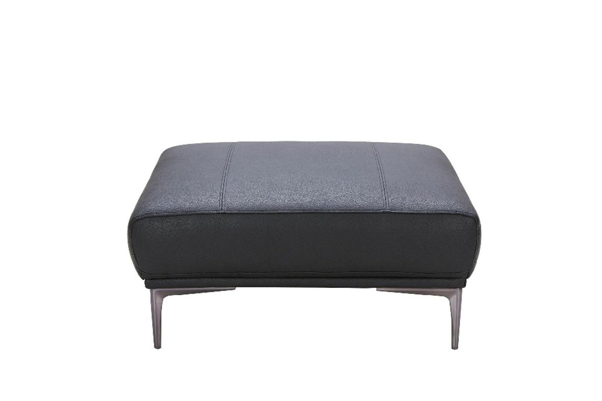J&M Furniture Knight Ottoman in Black