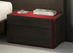 J&M Furniture Lagos Left Facing Night Stand in Red Gloss & Wenge image