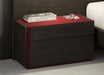 J&M Furniture Lagos Right Facing Night Stand in Red Gloss & Wenge image