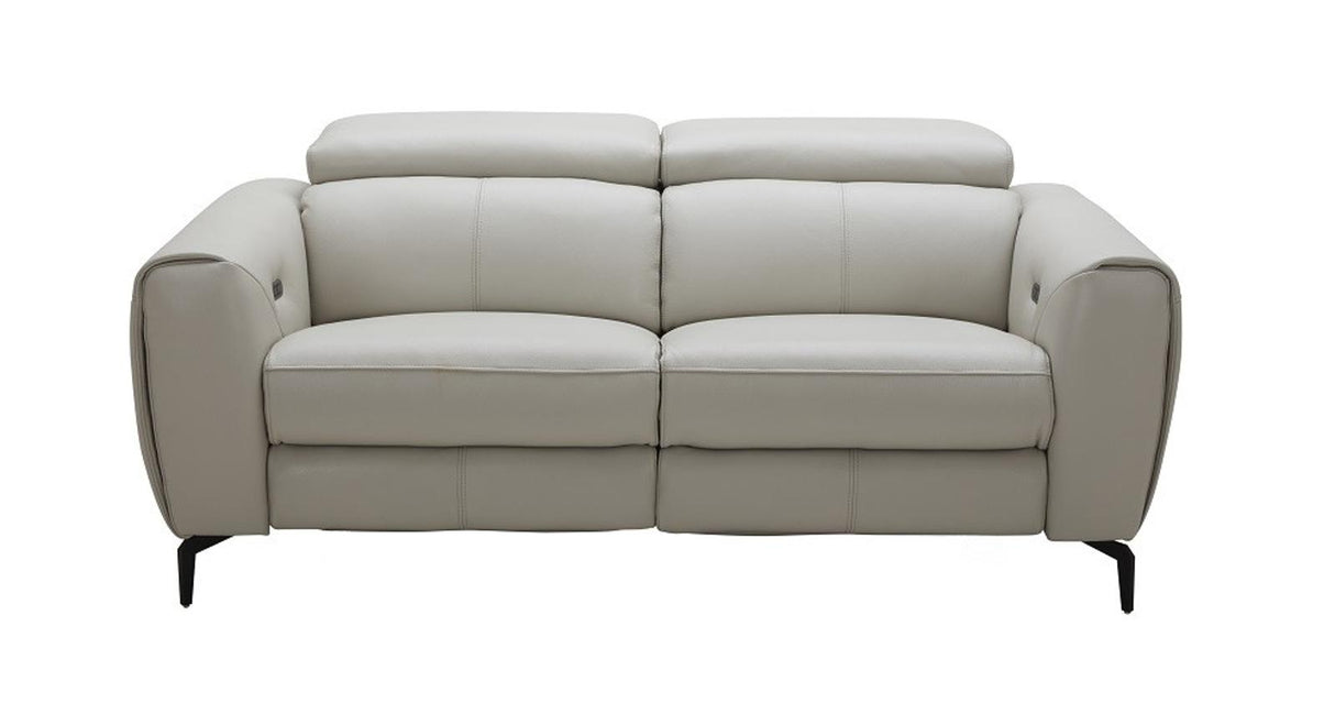 J&M Furniture Lorenzo Loveseat in Light Grey