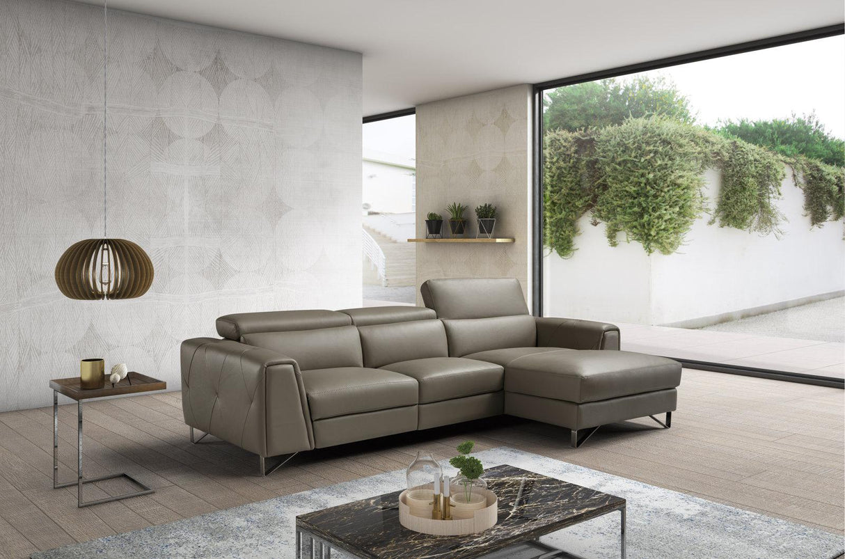 J&M Furniture Magic Right Hand Facing Chaise Sectional in Taupe