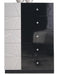 J&M Furniture Turin Chest Light Grey & Black Lacquer image