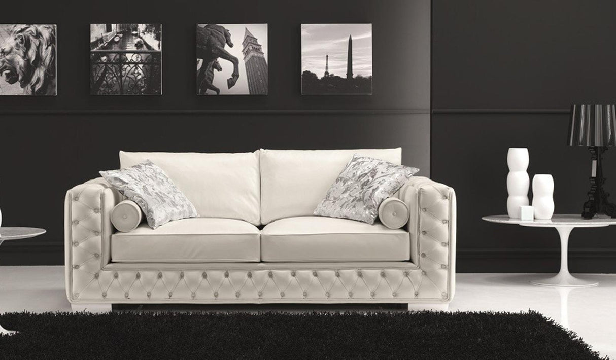 J&M Furniture Vanity Sofa in White