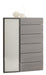 J&M Maia 6 Drawer Chest in Light Grey and Wenge image