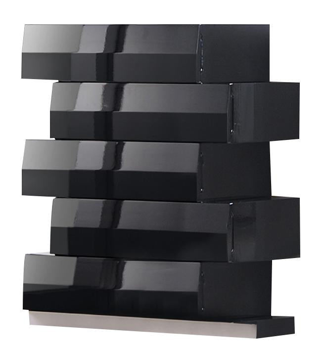J&M Milan Chest in Black Lacquer