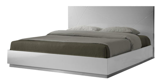 J&M Naples Twin Platform Bed in White Lacquer image