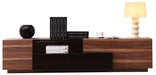 J&M TV015 TV Stand in Walnut & Black High Gloss image