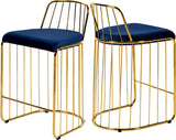 Gio Navy Velvet Stool