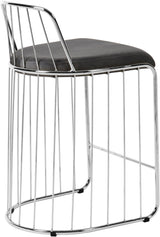 Gio Grey Velvet Stool