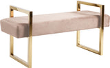 Olivia Pink Velvet Bench