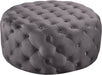 Addison Grey Velvet Ottoman/Bench image