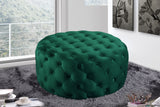 Addison Green Velvet Ottoman/Bench
