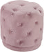 Harper Pink Velvet Ottoman/Stool image