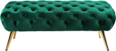 Amara Green Velvet Bench image