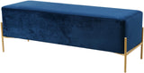 Isla Navy Velvet Bench
