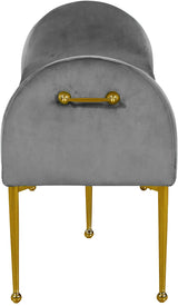 Owen Grey Velvet Bench
