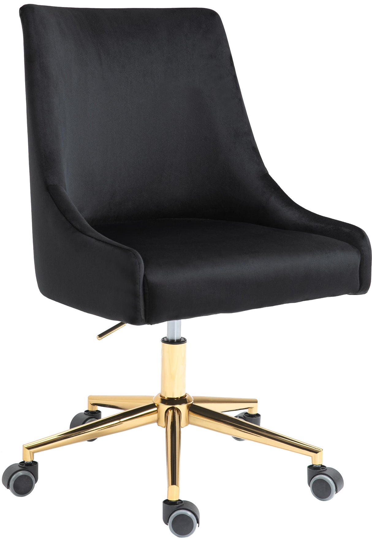 Karina Black Velvet Office Chair