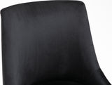 Karina Black Velvet Office Chair