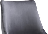 Karina Grey Velvet Office Chair