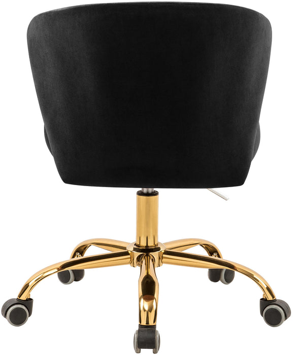 Finley Black Velvet Office Chair