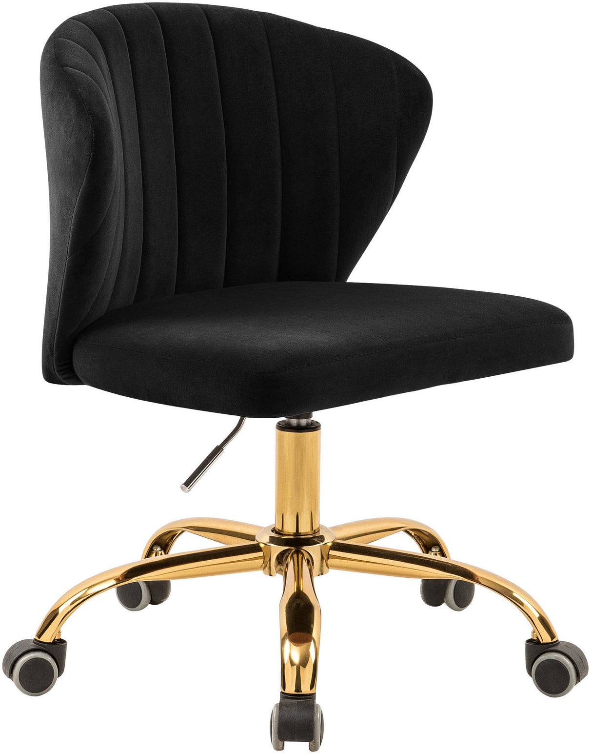 Finley Black Velvet Office Chair