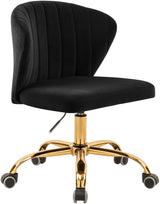Finley Black Velvet Office Chair