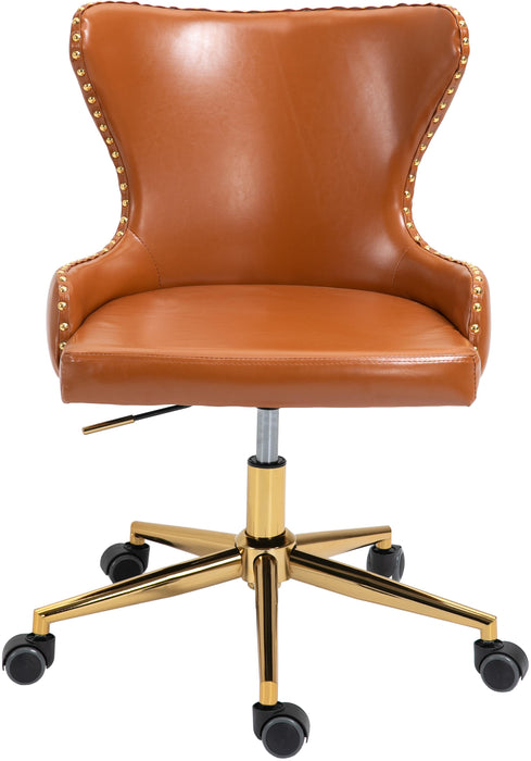 Hendrix Cognac Faux Leather Office Chair