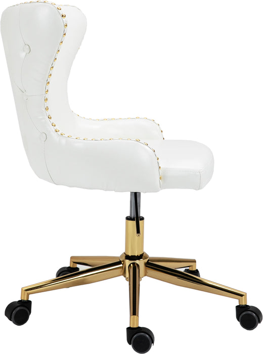 Hendrix White Faux Leather Office Chair