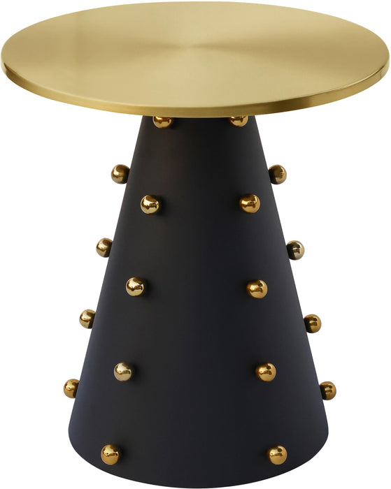 Raven Black / Gold End Table