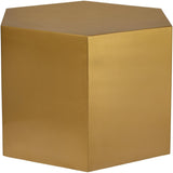 Hexagon Brushed Gold Coffee Table