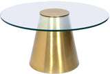 Glassimo Brushed Gold Coffee Table