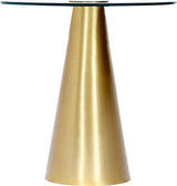 Glassimo Brushed Gold End Table