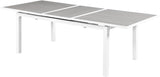 Nizuc Grey manufactured wood Outdoor Patio Extendable Aluminum Dining Table
