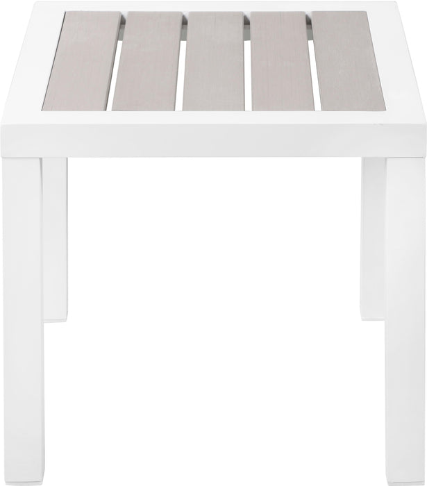 Nizuc Grey manufactured wood Outdoor Patio Aluminum End Table