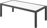 Nizuc White manufactured wood Outdoor Patio Aluminum Coffee Table