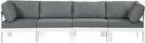 Nizuc Grey Waterproof Fabric Outdoor Patio Modular Sofa