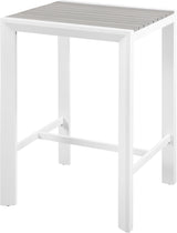 Nizuc Grey manufactured wood Outdoor Patio Aluminum Square Bar Table