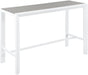 Nizuc Grey manufactured wood Outdoor Patio Aluminum Rectangle Bar Table image