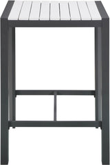 Nizuc White manufactured wood Outdoor Patio Aluminum Square Bar Table