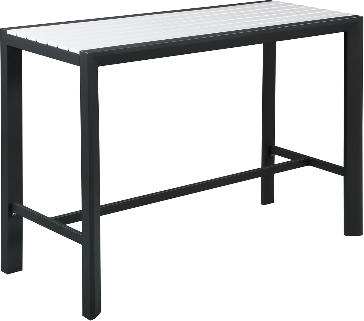 Nizuc White manufactured wood Outdoor Patio Aluminum Rectangle Bar Table