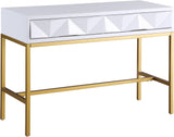 Pandora White Laquer with Gold Console Table