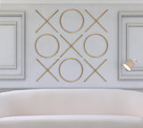 XOXO Gold Stainless Steel Wall Decor