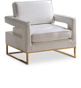 Amelia White Faux Leather Accent Chair