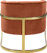 Carter Cognac Velvet Accent Chair