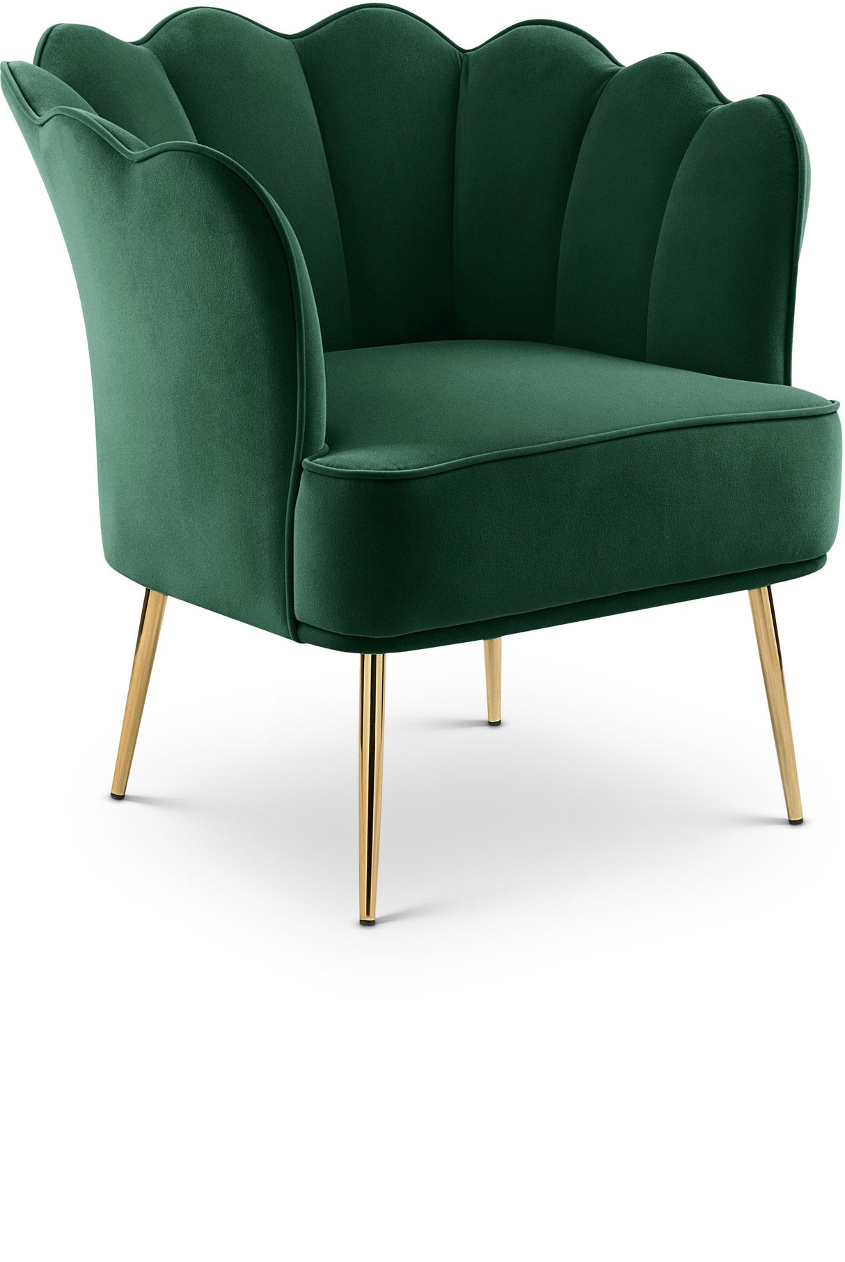 Jester Green Velvet Accent Chair
