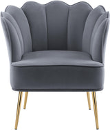 Jester Grey Velvet Accent Chair