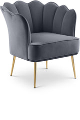 Jester Grey Velvet Accent Chair